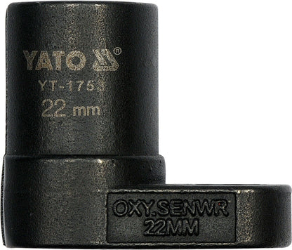 Yato YT-1753 Lambdasonden Nuss Schlüssel für Lambdasonde Einsatz geschlitzt 22mm