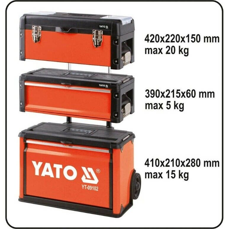 YATO Werkzeugtrolley Werkstattwagen Werkzeugkasten mobiler Werkzeugkoffer Box