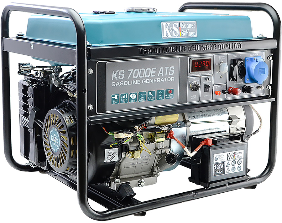KS7000E ATS Stromerzeuger Generator Benzin Notstromaggregat 5,5kW 230V 16A 32A