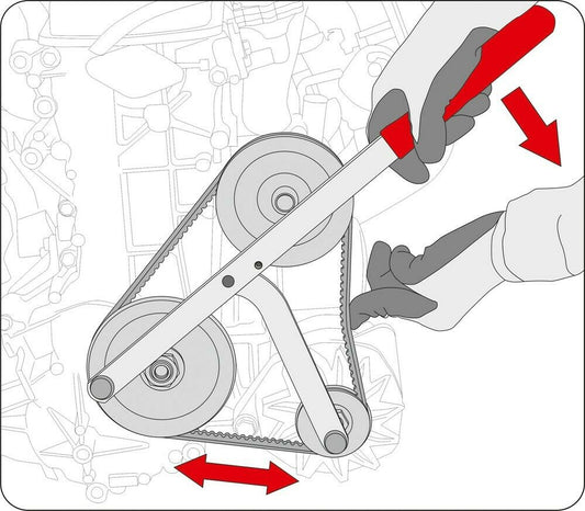 YATO YT-0627 Keilriemenspanner Spannwerkzeug Riemenscheibenspanner Spannhilfe