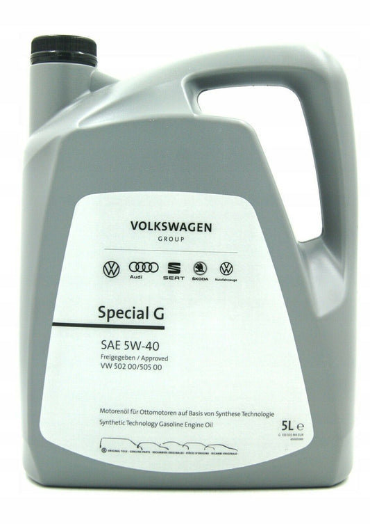 5L original VW 5W40 Benzin Motoröl G052502M4 Special G 502.00 / 505.00 Audi VAG