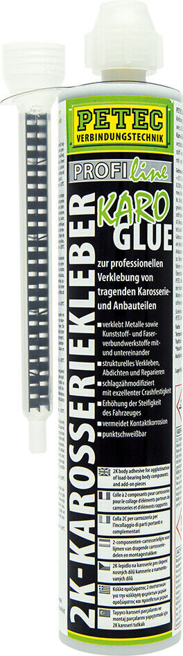 Petec 98195 Karo Glue Karosseriekleber Profiline 2K 195ml Metallkleber Kartusche