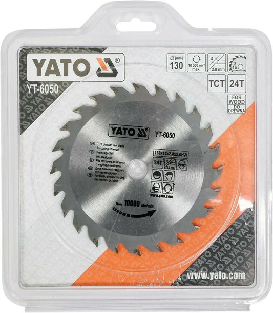 Yato YT-6050 Kreissägeblatt Holzsägeblatt 130 x 16 mm 24 Zähne Hartmetall