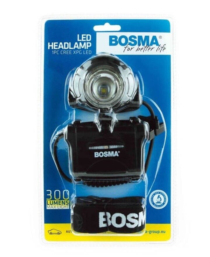 Bosma LED 500lm Akku Stirnlampe Outdoor Fahrrad Wandern Survival Licht Kopflampe