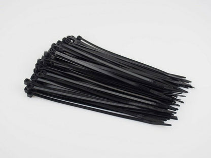 100 Stück Kabelbinder Schwarz 7,6 x 450mm Kunststoff Strapsband Zurrband max50kg