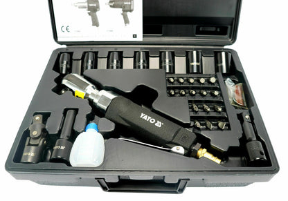 Yato YT-0982 Druckluft Ratschenschrauber Set 29tlg Steckschlüssel Ratsche 1/2“