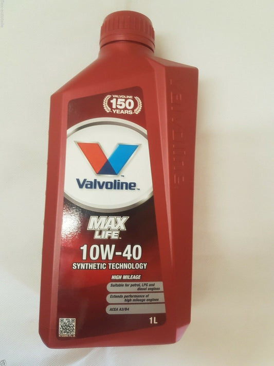 1l Valvoline Max Life synthetic 10W40 engine oil VW Mercedes Renault ACEA A3/B3
