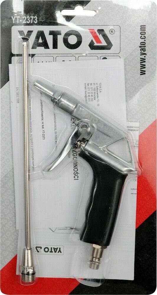 Yato yt-2373 compressed air pistol with extension cleaning gun flap gun