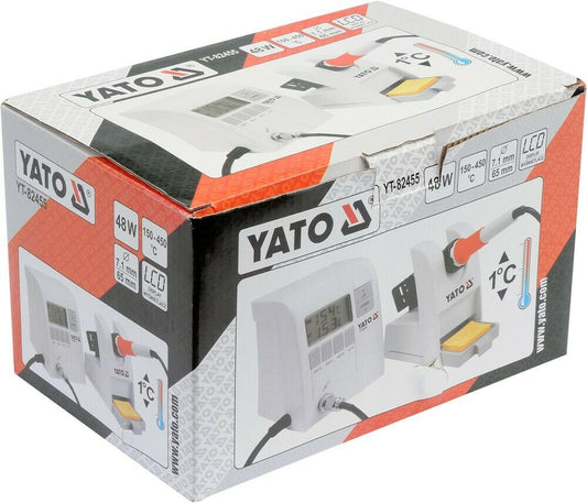 YATO YT-82455 DIGITALE LÖTSTATION REGELBAR FEIN-LÖTKOLBEN 48W 150°C - 450°C - Flex-Autoteile