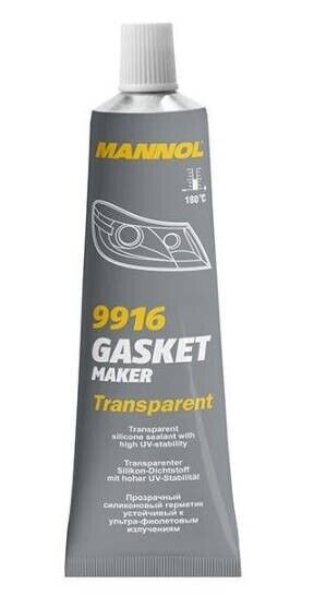 Mannol 9916 Transparent Silikon Dichtstoff Dichtmasse Gasket Maker 85g 180°C