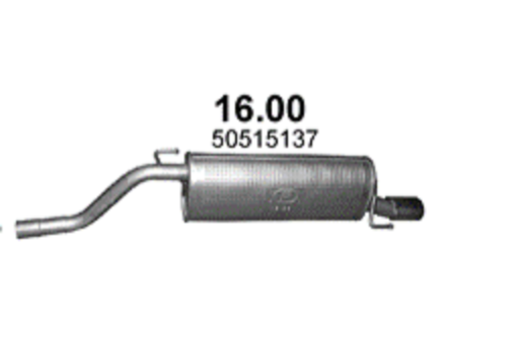 Field silencer Endpuff exhaust for Alfa Romeo Mito 1.4 16V 95PS 08-19