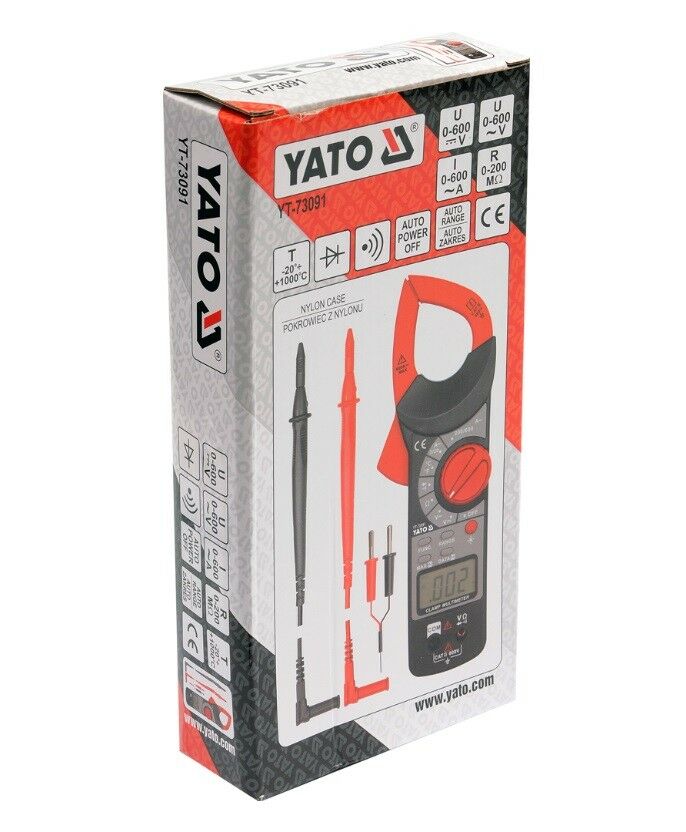 Yato Digital Zangen-Multimeter Amperemeter Voltmeter Strommesszange Messgerät