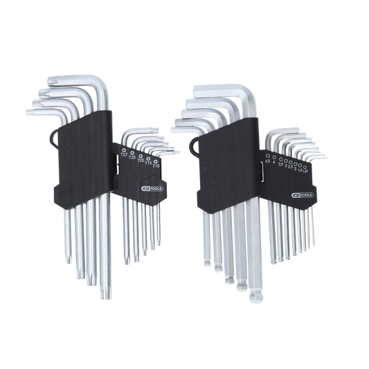 KS-TOOLS Winkelstiftschlüsselsatz Innensechskant Inbus -  Hex/Torx - 22 tlg.