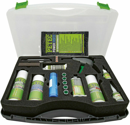 Petec plastic repair kit set glue fill spatulas wood plastic rubber