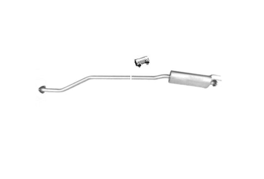 Exhaust center mid -powder main/middle silencer for Honda Civic VII 1.4 1.6