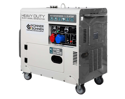 K&S Notstromaggregat 230V 400V Diesel Stromgenerator Notstromerzeuger 7.5kW ATS - Flex-Autoteile
