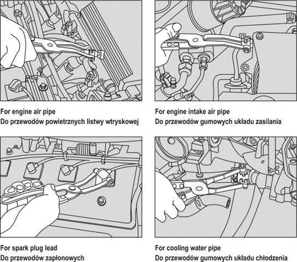 YATO YT-0645 Schlauchklemmenzange Set 2tlg. Schlauchschellenzange Auto KFZ
