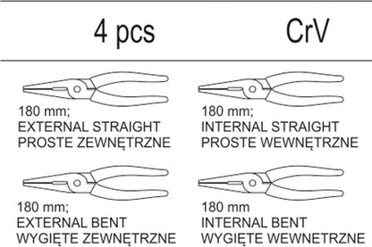 Sprentring pliers set 4 -tm. Seegeringzangen fuse ring tongs sprinkling pliers