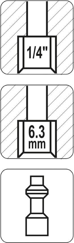 YATO YT-2403 Verbinder 1/4" Druckluftleitung Schnellkupplung Pneumatik