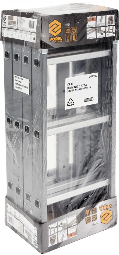 Multifunktions-Mehrzweckleiter Alu Gerüst Stehleiter 1,66m Anstellleiter 3,4m