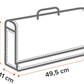 Kofferraumtasche Klett-Befestigung Staufach Filzstoff 55x25x15cm Klettverschluss