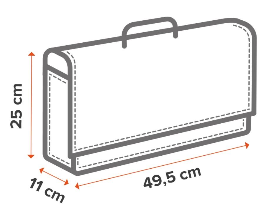 Kofferraumtasche Klett-Befestigung Staufach Filzstoff 55x25x15cm Klettverschluss