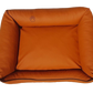 Hundebett Hundekorb Hundekissen Hundesofa Liegeplatz Kunstleder Gr. L Orange