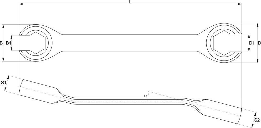 Yato yt-0143 4 brake line key half open ring key line key