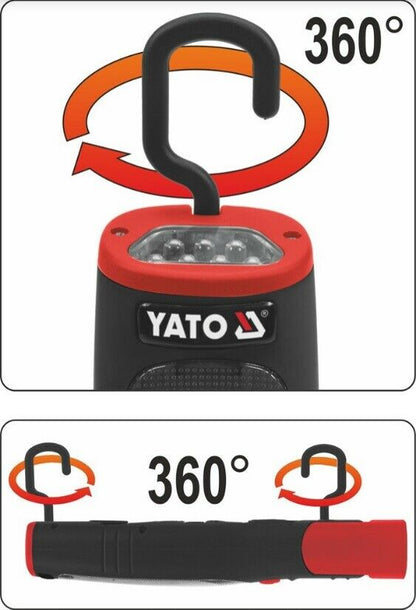 YATO Profi LED Arbeitslampe Handlampe Stablampe Werkstattleuchte Magnet Akku USB
